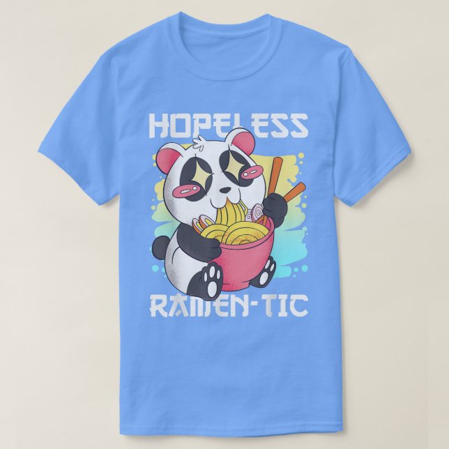 Camiseta Tic de Ramen sin Esperanza con Panda y Ramen  (Diseño del anverso)
