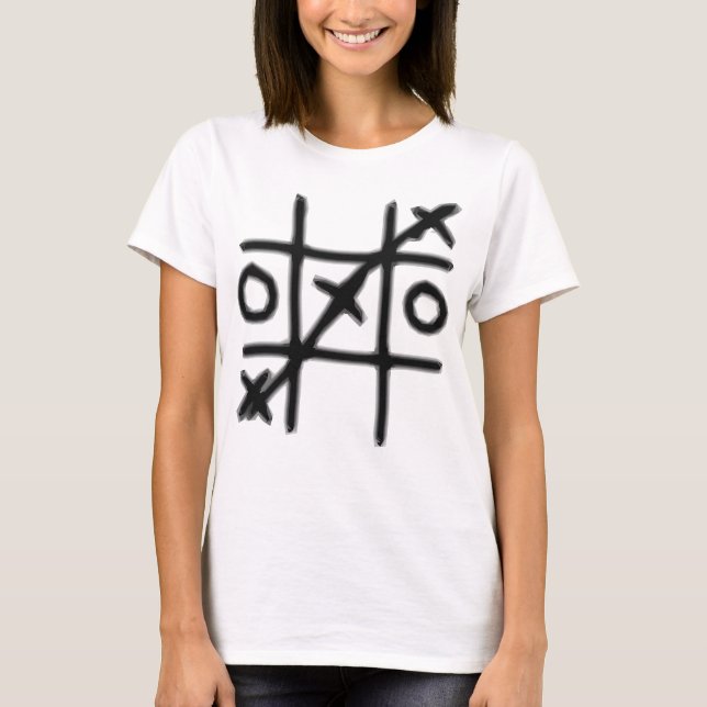 Camiseta Tic Tac Toe - 3 en fila (Anverso)