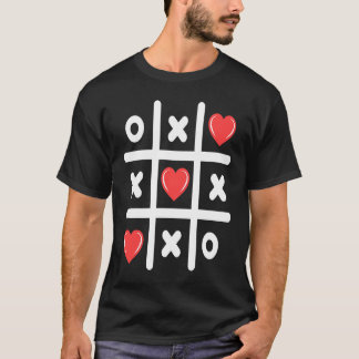 Camiseta Tic Tac Toe 3 in a Row  Valentines Day Womens Men 
