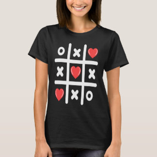 Camiseta Tic Tac Toe 3 in a Row  Valentines Day Womens Men 