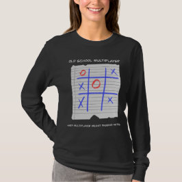 Camiseta Tic Tac Toe Multijugador de la Vieja Escuela Nostá
