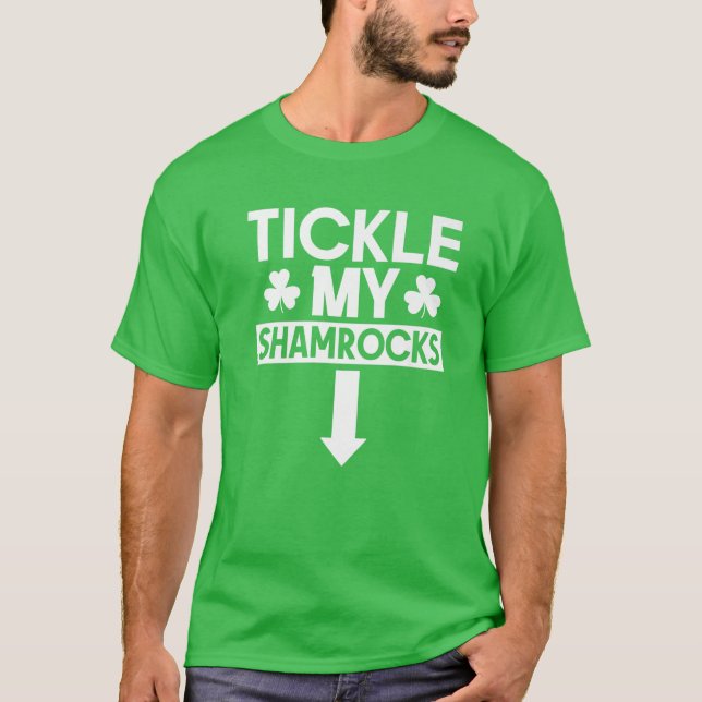 Camiseta Tickle My Shamrock St Patricks Day Hu Adulto Irlan (Anverso)