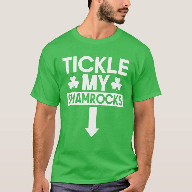 Camiseta Tickle My Shamrock St Patricks Day Hu Adulto Irlan (Anverso)