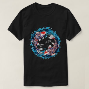 Camiseta Tide Your Soul Koi Fish T-Shirt - Arte y arte simb
