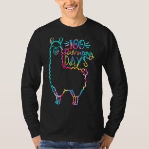Camiseta Tie Dye 100 Días De Llamada Llama 100 Día Del Teac
