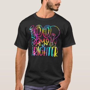 Camiseta Tie Dye 100 días estudiante más brillante feliz 10
