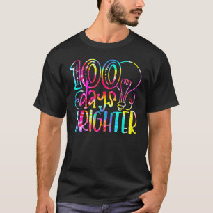 Camiseta Tie Dye 100 días estudiante más brillante feliz 10