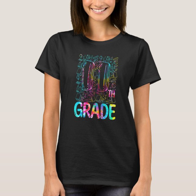 Camiseta Tie Dye 11th Grade Typography Eleventh Grade Back  (Anverso)