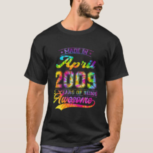 Camiseta Tie Dye 13º Cumpleaños 13 Años Hecho El 2 De Abril