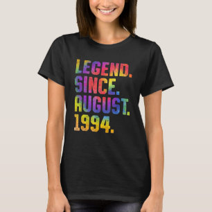 Camiseta Tie Dye 29ª leyenda de cumpleaños desde agosto de