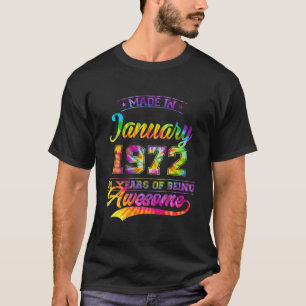 Camiseta Tie Dye 50 Aniversario De 50 Años Hecho En Enero