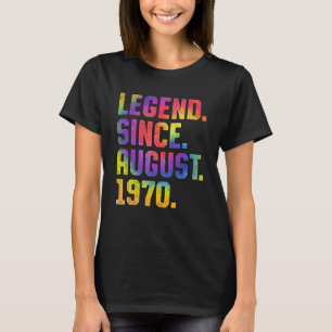 Camiseta Tie Dye 53ª leyenda de cumpleaños desde agosto de 