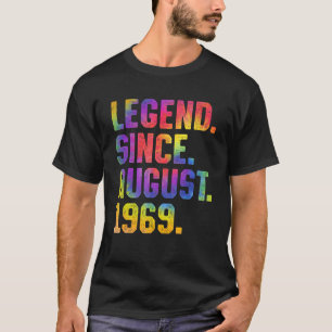 Camiseta Tie Dye 54ª leyenda del cumpleaños desde agosto de
