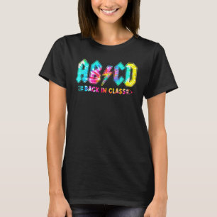 Camiseta Tie Dye Abcd Rayo De Volta À Professora D