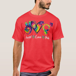 Camiseta Tie Dye Accept Love Pride LGBT Mes Conciencia Sup
