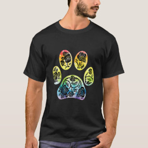 Camiseta Tie Dye Animal Cat Perro Paw Print Pet Lover