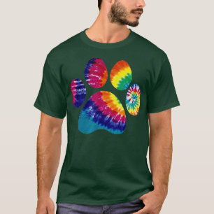 Camiseta Tie Dye Animal Cat Perro Paw Print Pet Lover Regal