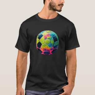 Camiseta Tie Dye Artistic Colorful Soccer Ball