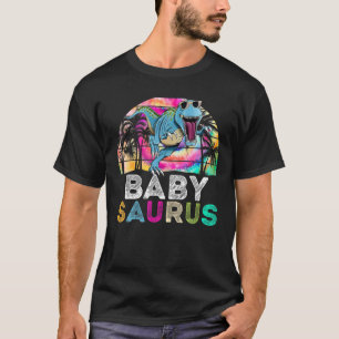 Camiseta Tie Dye Babysaurus Dinosaur Daddy Saurus Mamáes fa