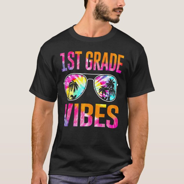Camiseta Tie Dye Back To School Primera Grada Vibes First D (Anverso)