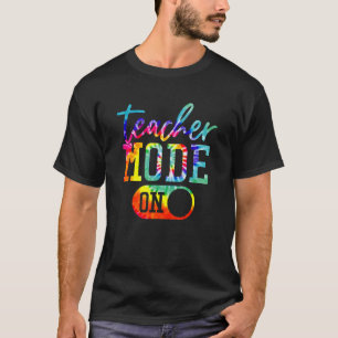 Camiseta Tie Dye Back To School Teacher Mode On Leopard Fir