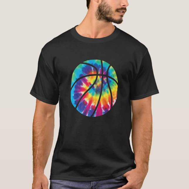 Camiseta Tie Dye Ball Entrenador Deportivo de Baloncesto (Anverso)
