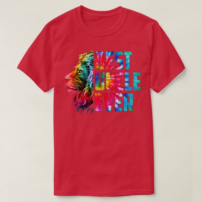 Camiseta Tie Dye Best Uncle Ever Lion Funny Uncle Fathers D (Diseño del anverso)