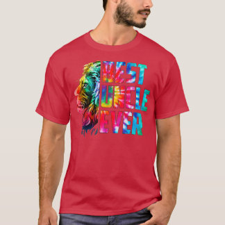 Camiseta Tie Dye Best Uncle Ever Lion Funny Uncle Fathers D
