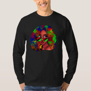 Camiseta Tie Dye Black Queen Afro Belleza Melanin Black His