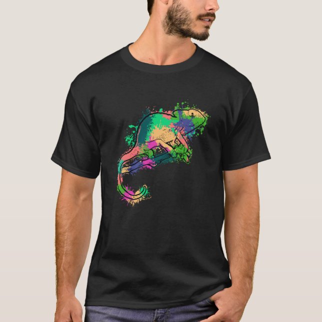 Camiseta Tie Dye Chameleon Colorful Lizard (Anverso)