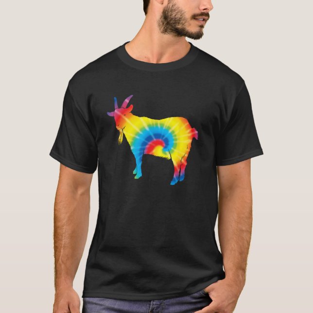 Camiseta Tie Dye Chamois Rainbow Print Animal Hippie Peace (Anverso)