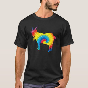 Camiseta Tie Dye Chamois Rainbow Print Animal Hippie Peace