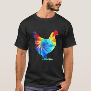 Camiseta Tie Dye Chicken Farmer Disfraz Hippie