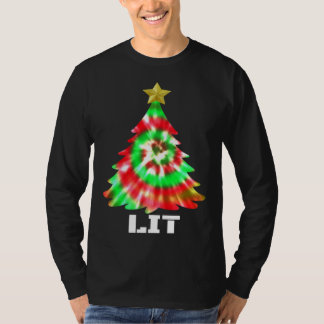 Camiseta Tie Dye Christmas Tree Kids Boys Girls Teens