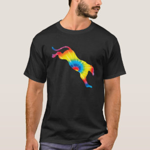 Camiseta Tie Dye Cougar Rainbow Print Puma Animal Hippie Pe
