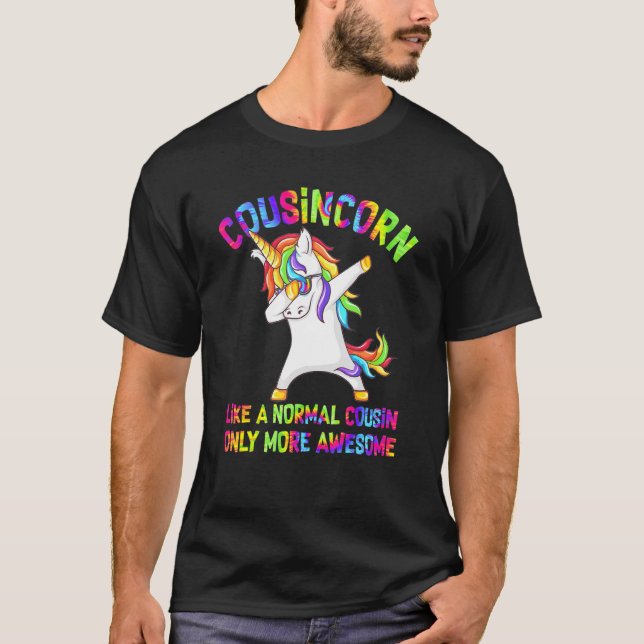 Camiseta Tie Dye Cousincorn Como Primo Sólo Increíble Unic (Anverso)