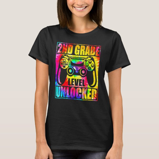 Camiseta Tie Dye de Nivel de 2do Grado Desbloquead (Anverso)