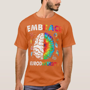 Camiseta Tie Dye Embrace Neurodiversity Brain Embrace ADHD 