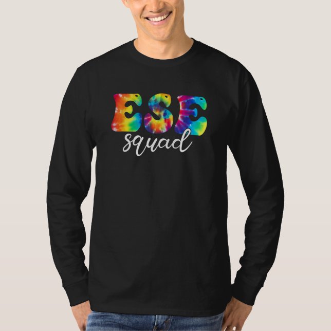 Camiseta Tie Dye ESE Squad Teacher First Day Of School ESE  (Anverso)