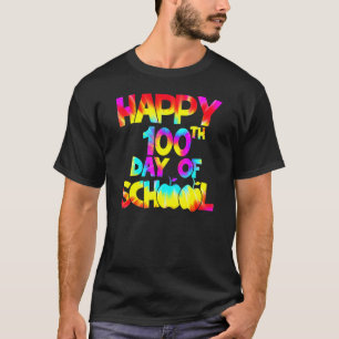Camiseta Tie Dye Feliz 100° Día del Estudiante Docente Esco