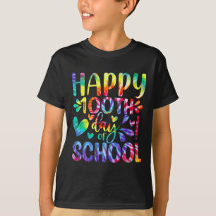 Camiseta Tie Dye Feliz 100° Día del Estudiante Docente Esco