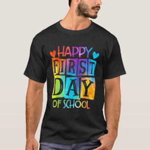 Camiseta Tie Dye Feliz Primer Día Del Profesor De La Escuel