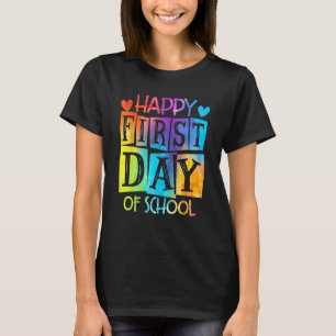 Camiseta Tie Dye Feliz Primer Día Del Profesor De La Escuel