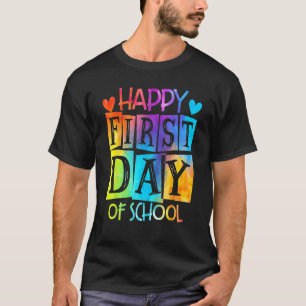 Camiseta Tie Dye Feliz Primer Día Del Profesor De La Escuel