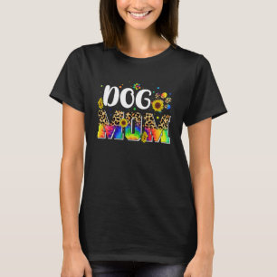 Camiseta Tie Dye Fur Mom Dog Mom Happy Mother's Day Leopard