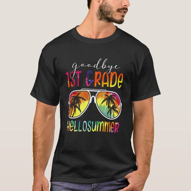 Camiseta Tie Dye Goodbye 1º Grado Hola Summer El Último Día (Anverso)
