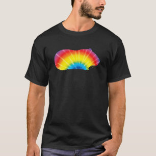 Camiseta Tie Dye Guinea Cerdo Arcoiris Print Caving Hippie