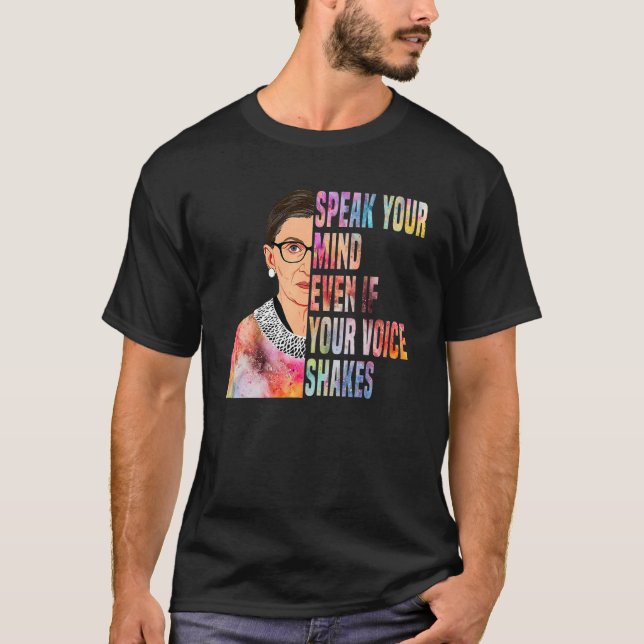 Camiseta Tie Dye Habla Tu Mente Aunque Tu Voz Sacuda (Anverso)