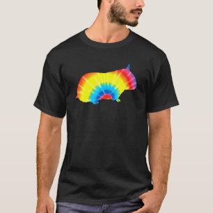 Camiseta Tie Dye Hamster Rainbow Print Rodent Mascota Hippi