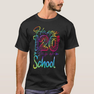Camiseta Tie Dye Happy 120th Day Of School Teacher Student 